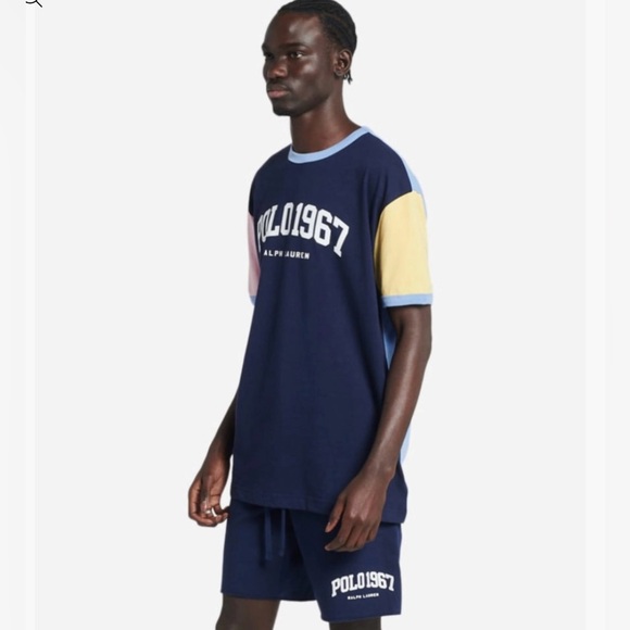 Polo Ralph Lauren Classic-Fit Oversized Logo T-Shirt Cruise Navy Multi, Sz XL - Picture 2 of 12